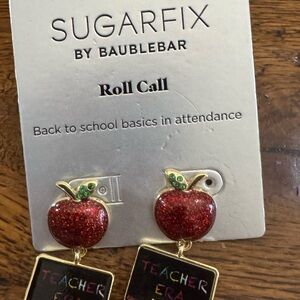 SUGARFIX by BaubleBar Red Apple Teacher Era Earrings
